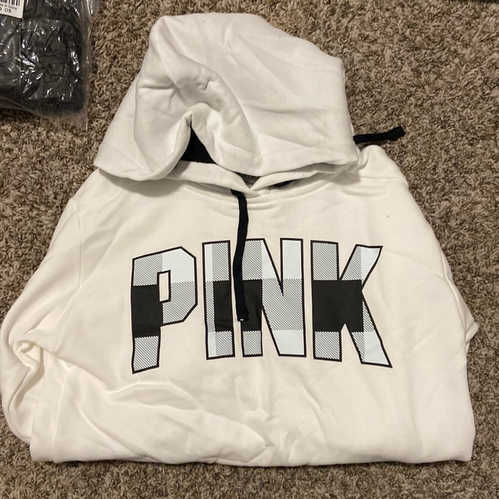 Fleece lined long PINK hoodie